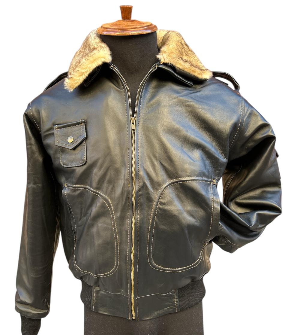 Chamarra tipo Piloto con borrega natural